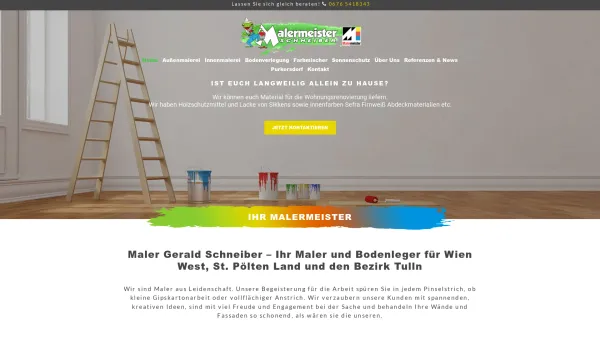 Website Screenshot: Gerald Schneiber - Maler & Anstreicher bei Tulln - Date: 2023-06-23 12:06:29