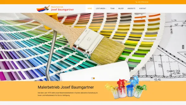 Website Screenshot: Malerbetrieb Josef Baumgartner - Malerbetrieb in Loosdorf im Raum St. Pölten und Melk - Date: 2023-06-15 16:02:34