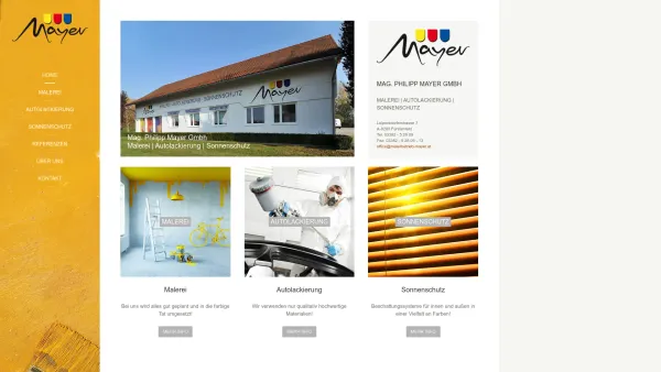 Website Screenshot: Malerbetrieb Mag. Philipp Mayer GmbH - Home - Malerbetrieb Mayer - Date: 2023-06-23 12:06:29