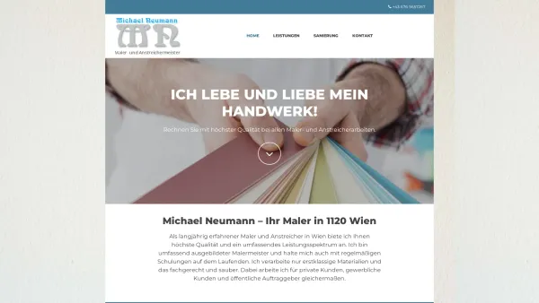 Website Screenshot: Michael Neumann Maler und Anstreichermeister - Ihr Maler Meisterbetrieb | Michael Neumann in 1120 Wien - Date: 2023-06-14 10:37:10