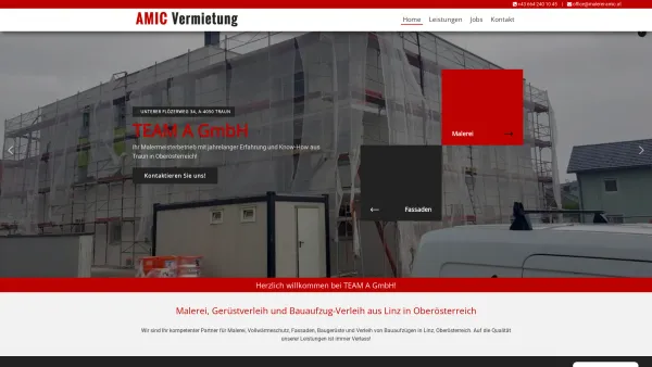 Website Screenshot: Malerei Amic gesünder wohnen - Team A GmbH aus Traun in Oberösterreich - Date: 2023-06-23 12:06:29