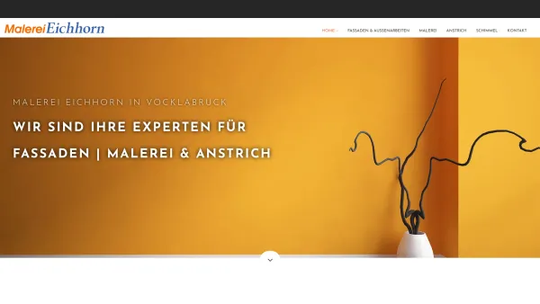 Website Screenshot: Eichhorn GmbH - Malerei Eichhorn | Vöcklabruck - Date: 2023-06-23 12:06:29