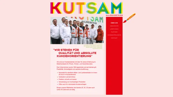 Website Screenshot: Malereibetrieb Kutsam - KUTSAM – Malereibetrieb - Date: 2023-06-15 16:02:34
