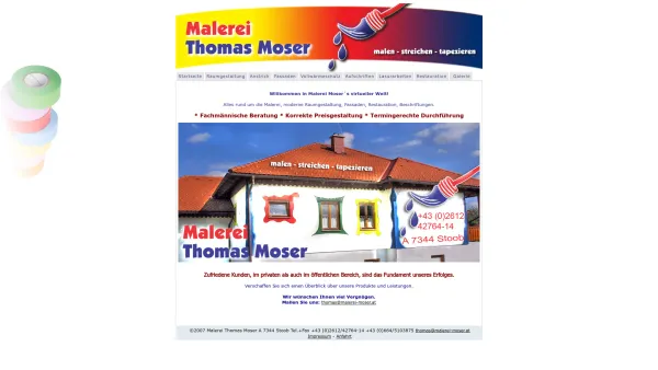Website Screenshot: Malerei Thomas Moser - Malerie Moser - Date: 2023-06-23 12:06:29