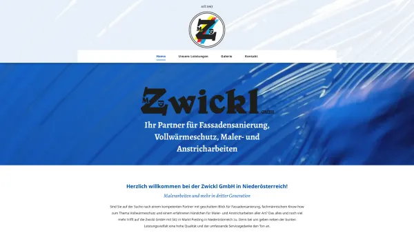 Website Screenshot: Zwickl Gmbh - Malerei Zwickl | 2753 Markt Piesting, Niederösterreich - Date: 2023-06-15 16:02:34