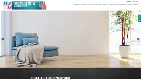 Website Screenshot: Malerbetrieb Mimm Malermeisterbetrieb Rieth Mimm - Malereibetrieb Mimm - Ihr Maler aus Innsbruck - Date: 2023-06-23 12:06:29