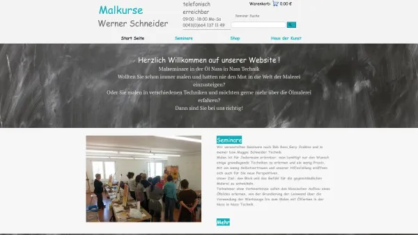 Website Screenshot: ART STUDUIO ARCHE Malkurse Schneider Ölmaltechnik Nass in Nass - Malseminare - Date: 2023-06-14 10:43:39