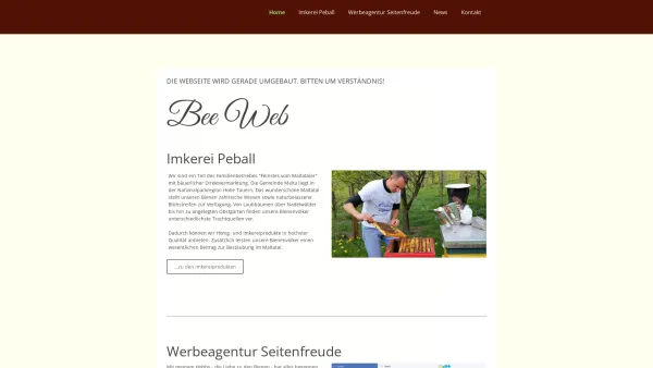Website Screenshot: Imkerei Peball - Seitenfreude - Webdesign - Werbeagentur - Seiten die Freude bereiten - Date: 2023-06-23 12:06:29