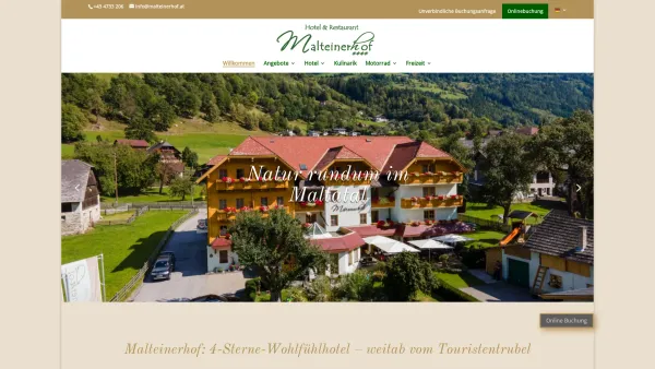 Website Screenshot: Malteinerhof - Hotel Malteinerhof im Maltatal - Biker - Familien - sehr guter Küche - Date: 2023-06-15 16:02:34
