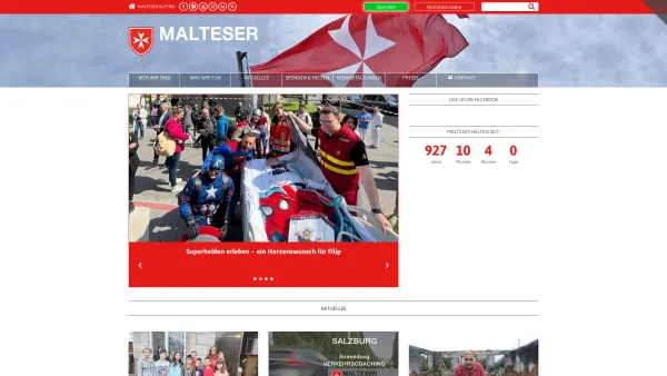 Website Screenshot: Malteser Hospitaldienst Austria Bundeszentrale - MALTESER Austria: Mit Menschen im Zeichen der Nächstenliebe arbeiten - Date: 2023-06-23 12:06:29