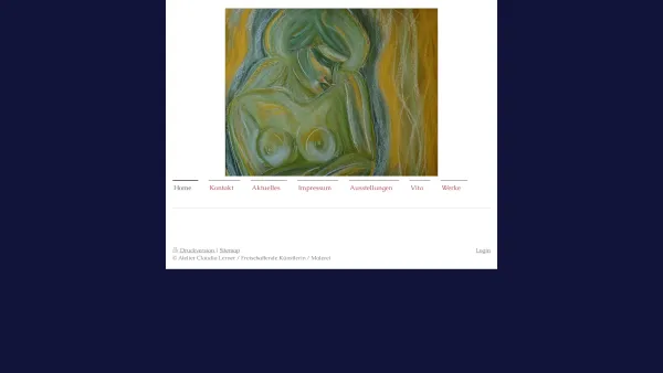 Website Screenshot: Atelier Claudia Lerner / Freischaffende Künstlerin / Malerei - Atelier Claudia Lerner / Freischaffende Künstlerin / Malerei - Home - Date: 2023-06-23 12:06:29