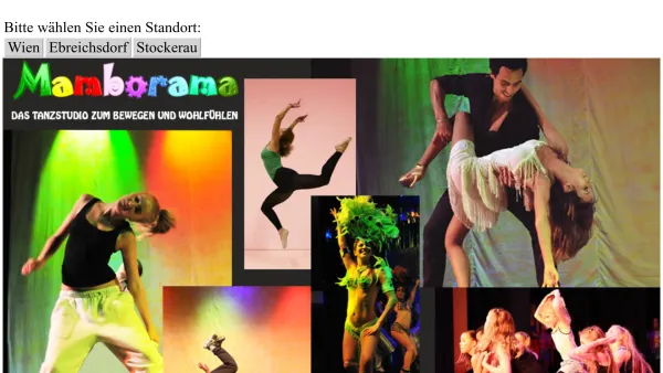 Website Screenshot: MAMBORAMA Das Tanzstudio zum Wohlfühlen - Mamborama - Salsa - Tango Argentino - Hip Hop - Kindertanz - Date: 2023-06-23 12:06:30