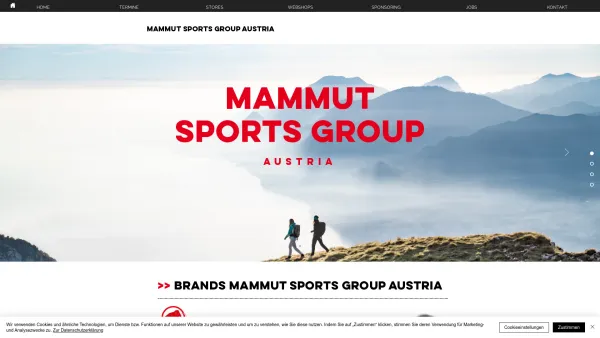 Website Screenshot: Mammut Sports Group Austria - Mammut Sports Group Austria - Date: 2023-06-23 12:06:30