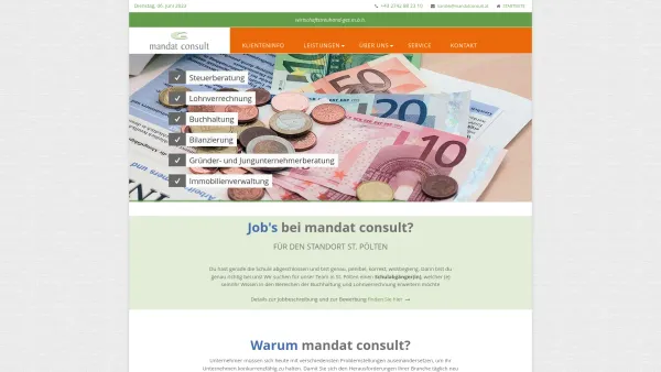 Website Screenshot: Mandat-Consult Wirtschaftstreuhand gesellschaft mandat consult wirtschaftstreuhand-ges.m.b.h. - mandat consult € wirtschaftstreuhand-ges.m.b.h. - Date: 2023-06-15 16:02:34