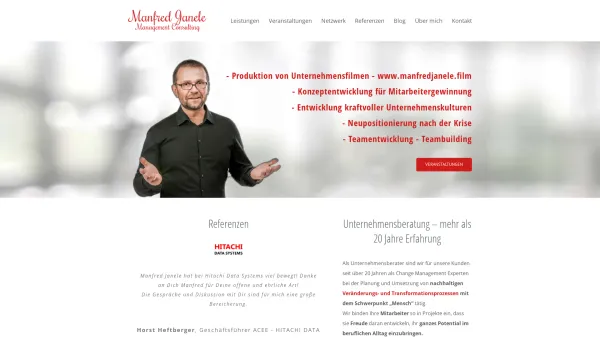 Website Screenshot: Manfred Janele Management Consulting - Manfred Janele Unternehmensberatung | Coaching | Change Management - Date: 2023-06-26 10:26:33