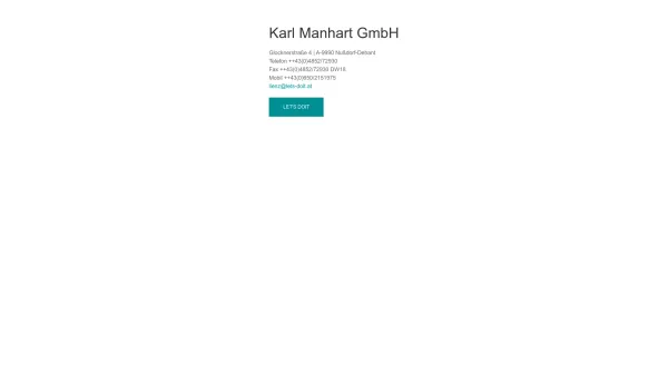 Website Screenshot: Manhart Karl GmbH Toolpark Lienz-Debant - manhart.at - LETS DOIT, Karl Manhart GmbH, Nußdorf-Debant, Osttirol - Date: 2023-06-15 16:02:34