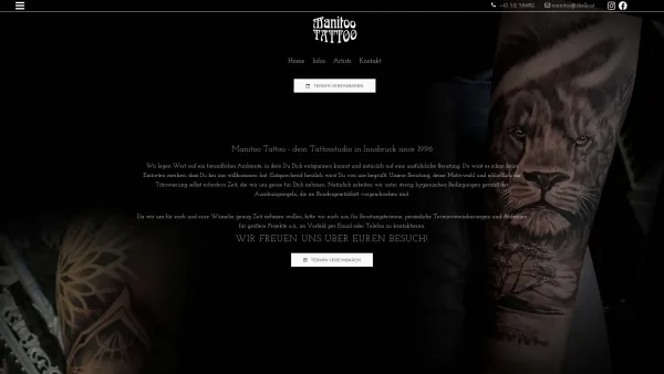 Website Screenshot: Manitoo Tattoo Studio Startanimation - Manitoo Tattoo - Dein Tattoostudio in Innsbruck - Date: 2023-06-23 12:06:32