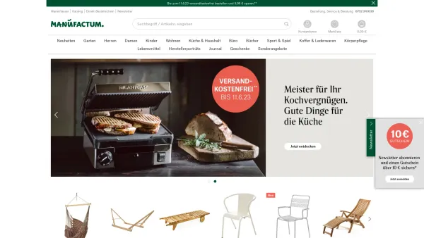 Website Screenshot: Manufactum Österreich Startseite Produkte - Manufactum. Das Warenhaus der guten Dinge - Date: 2023-06-14 10:43:41
