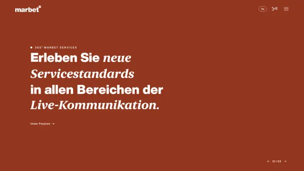 Website Screenshot: marbet GmbH - marbet - Agentur für Live-Kommunikation | marbet - Date: 2023-06-23 12:06:32
