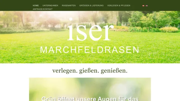 Website Screenshot: Marchfeldrasen GmbH - Iser - Fertigrasen und Rollrasen aus dem Marchfeld - Date: 2023-06-14 10:38:13