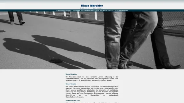 Website Screenshot: Klaus Marchler - Klaus Marchler .:. Sicherheit Bewachung - Date: 2023-06-14 10:43:41