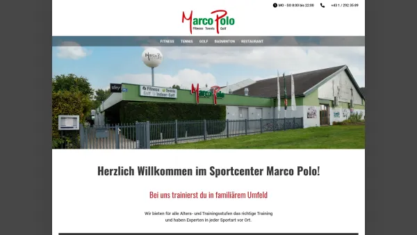 Website Screenshot: Sportcenter Marco Polo Betriebes GmbH - Willkommen im Sportcenter Marco Polo - Marco Polo - Date: 2023-06-23 12:06:31