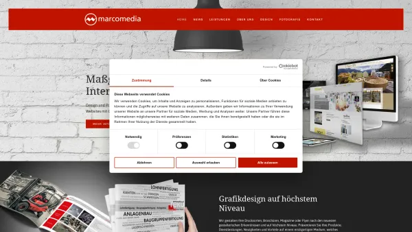 Website Screenshot: marcomedia - marcomedia - Werbeagentur Tirol - Date: 2023-06-23 12:06:32