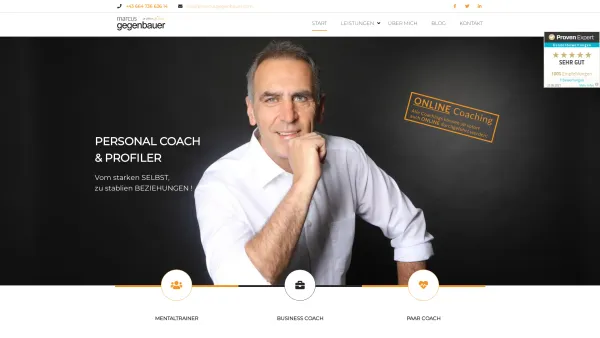 Website Screenshot: Marcus Gegenbauer Profiler & Business Coach - Profiler, Business -& Life Coach Wien | Marcus Gegenbauer - Date: 2023-06-26 10:26:33