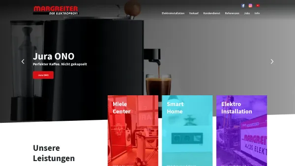 Website Screenshot: Elektro Margreiter GmbH - Elektro Margreiter - Date: 2023-06-23 12:06:32