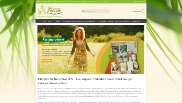 Website Screenshot: Maria Adam Naturprodukte - Maria Adam nach Hildegard von Bingen, natürlich besser leben - Date: 2023-06-15 16:02:34