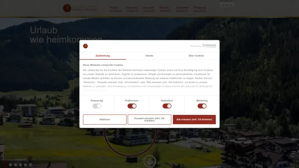 Website Screenshot: Landhotel Maria Theresia - Landhotel Maria Theresia in Gerlos im Zillertal   - Date: 2023-06-15 16:02:34