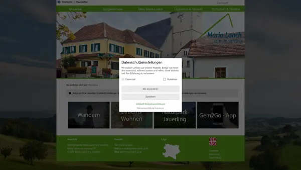 Website Screenshot: Gemeindeamt Maria Laach am Jauerling, Wachau - Maria Laach am Jauerling - GEM2GO WEB - Startseite - Date: 2023-06-23 12:06:35