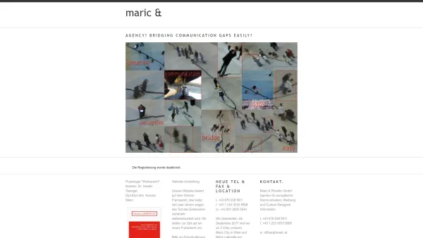 Website Screenshot: Maric Rinald Agentur für Werbung und Erlebnismarketing - maric & - Date: 2023-06-23 12:06:35