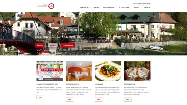 Website Screenshot: Landhotel Zur Mariensäule - Home - Landhotel Mariensäule - Date: 2023-06-23 12:06:35