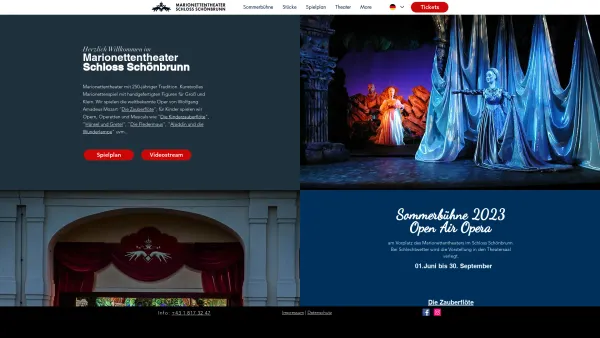 Website Screenshot: Marionettentheater Schloss Schönbrunn - Marionettentheater Schloss Schönbrunn Wien | Marionettes Vienna - Date: 2023-06-15 16:02:34