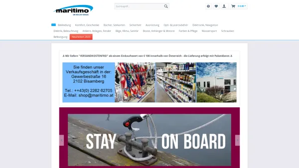 Website Screenshot: Maritimo GmbH & Co KG - Segelbekleidung Bootszubehör und noch mehr Technik! | Maritimo - Ihr Online-Shop für Boots- und Yachtenzubehör - Date: 2023-06-15 16:02:34