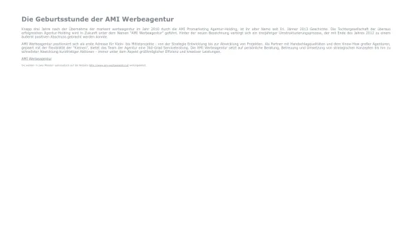 Website Screenshot: markant|werbeagentur - AMI Werbeagentur - Date: 2023-06-23 12:06:35