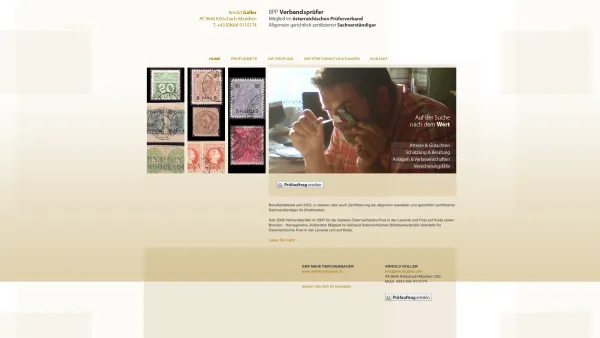 Website Screenshot: MARKEN GOLLER KEG - Arnold Goller | Verbandsprüfer BPP, Sachverständiger für Briefmarken - Arnold Goller - Date: 2023-06-15 16:02:34