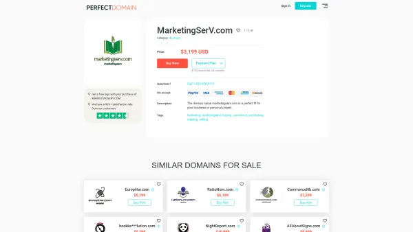 Website Screenshot: Petra Knoll - marketingservice - Marketingserv.com is for sale - PerfectDomain.com - Date: 2023-06-23 12:06:35