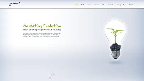 Website Screenshot: bei marketmind - - marketmind - fresh thinking for powerful marketing - Date: 2023-06-23 12:06:35