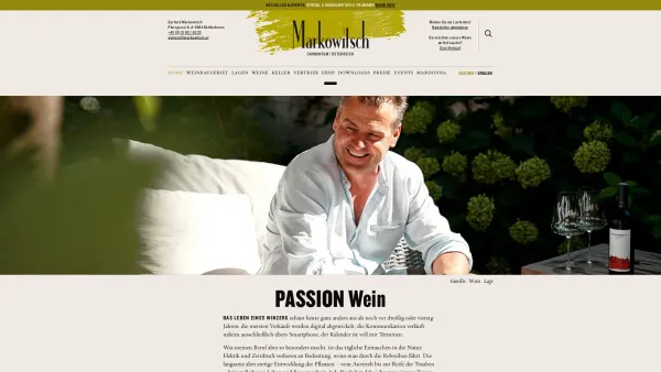 Website Screenshot: Gerhard Markowitsch Weingut Markowitsch - Home - Markowitsch - Date: 2023-06-14 10:43:42
