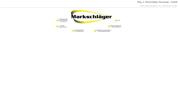 Website Screenshot: Mag. A. Markschläger Beratungs - GmbH - Markschlaeger Ges.m.b.H - Date: 2023-06-23 12:06:35
