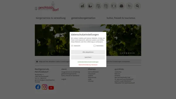 Website Screenshot: Marktgemeinde bei Perchtoldsdorf online - Marktgemeinde Perchtoldsdorf - offizielles Portal - Startseite - Date: 2023-06-23 12:06:35