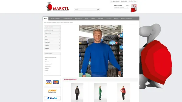 Website Screenshot: Marktl Arbeitsschutzartikel GesmbH & Co. KG - MBS Marktl Berufskleidung- und Sicherheitsbedarf GmbH - Date: 2023-06-23 12:06:35