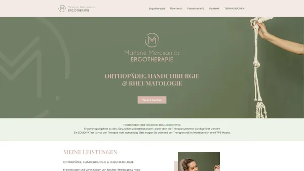 Website Screenshot: Ergotherapie Marlene Mercsanics - Ergotherapie Marlene Mercsanics – Ihre Wahltherapeutin in Linz - Date: 2023-06-26 10:26:33