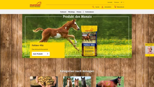 Website Screenshot: Michael Hofer Marstall Pferdefutter Der Müsli-Spezialist für Pferde - Startseite AT - Date: 2023-06-23 12:06:38