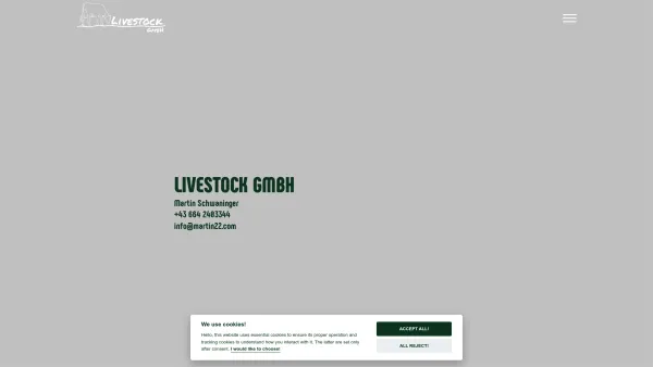 Website Screenshot: Schwaninger Martin Livestock Export - StartSeite - LIVESTOCK GmbH - Date: 2023-06-23 12:06:38