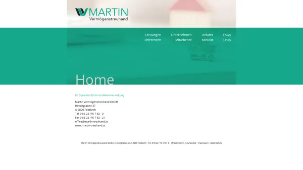 Website Screenshot: Martin Vermögenstreuhand - Martin Treuhand - Date: 2023-06-23 12:06:38
