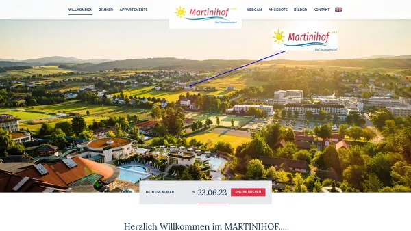 Website Screenshot: Pension Martinihof - MARTINIHOF in Bad Tatzmannsdorf - Date: 2023-06-23 12:06:38