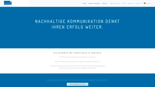 Website Screenshot: Martschin & Partner GmbH, Public Relations - Martschin & Partner I PR Agentur Wien - Date: 2023-06-14 10:37:44